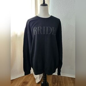 BRIDE Black Crew Neck Sweatshirt Size Large